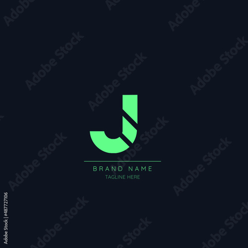 Minimal Luxury J logo design, initial based vector icon illustrations.
