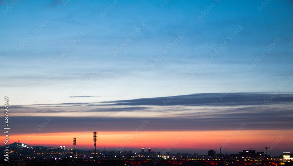 Sunset over the Krasnoyarsk