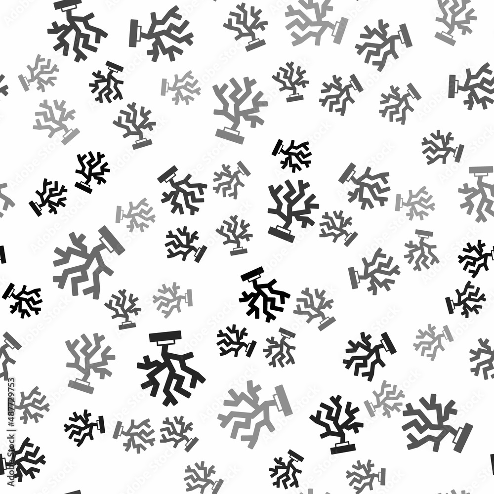 Black Coral icon isolated seamless pattern on white background. Vector Black Coral icon isolated seamless pattern on white background. Vector