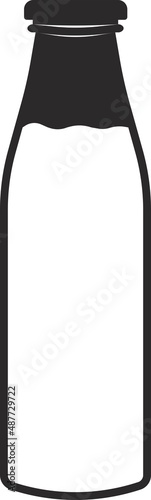 A bottle of milk with the lid closed.