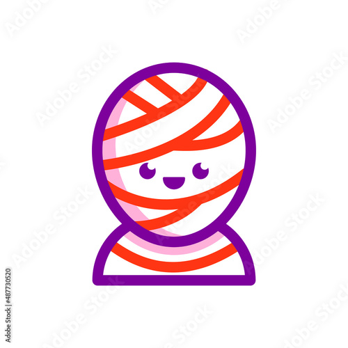 Mummy Halloween Icon Illustration