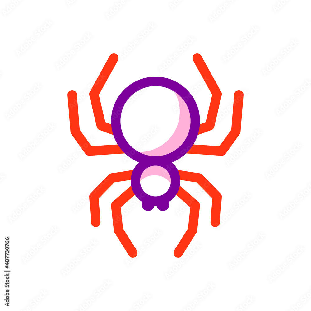Spider, Halloween Icon Illustration Spider, Halloween Icon Illustration