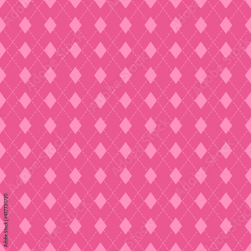 Pink squares diamonds make a continuous pattern in a rhomb shape. With a vector repeating backdrop vector, you can create a cover, presentation, web site, banner, wallpaper, and textile.