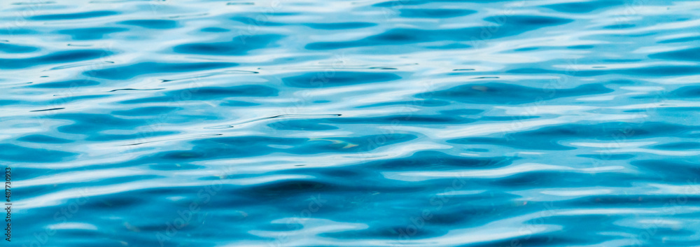 Blurred waves on a water surface