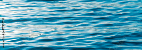 Blurred waves on a water surface