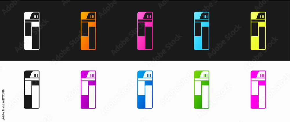 Set Lighter icon isolated on black and white background. Vector Set Lighter icon isolated on black and white background. Vector
