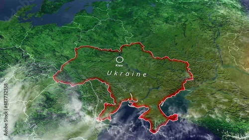 Physical map of Europe, Ukraine and borders. Russia and Belarus, Crimea and the Black Sea. Borders and provinces of Ukraine, map. Military maneuvers at the borders