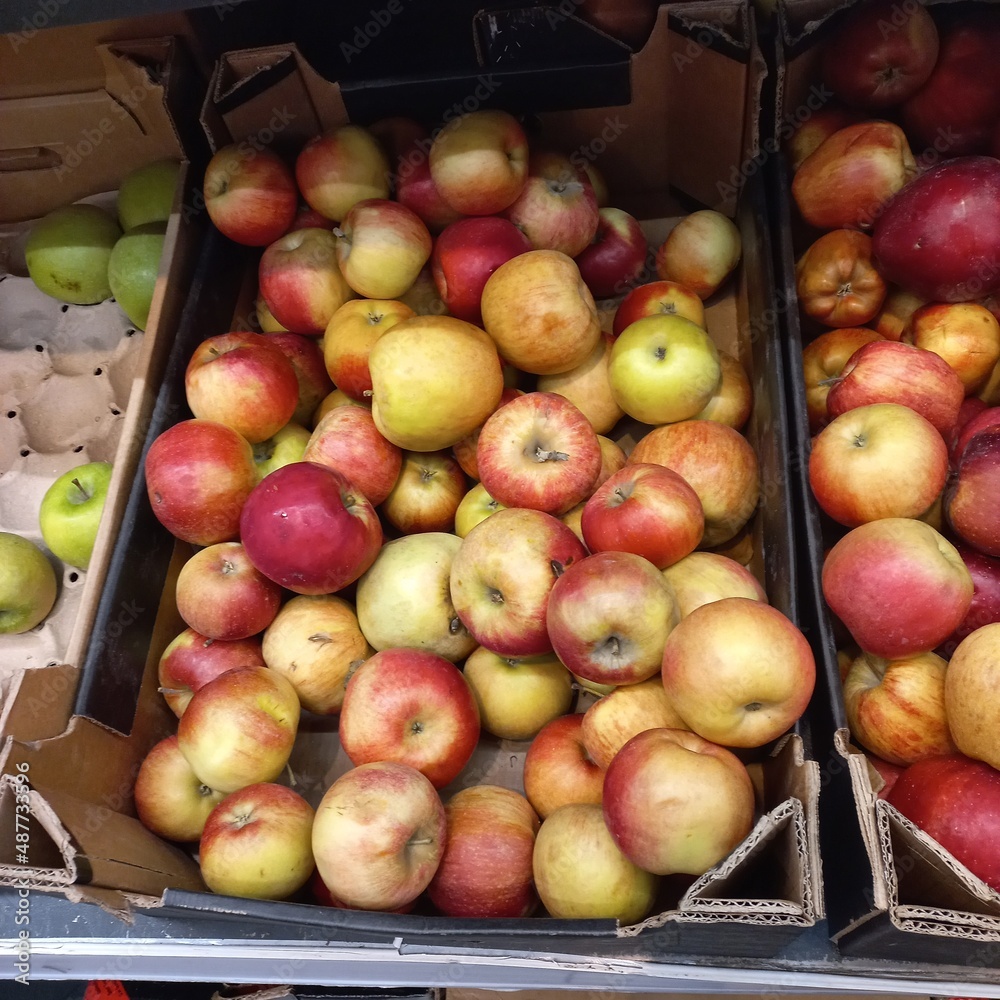 apples in a market apples in a market
