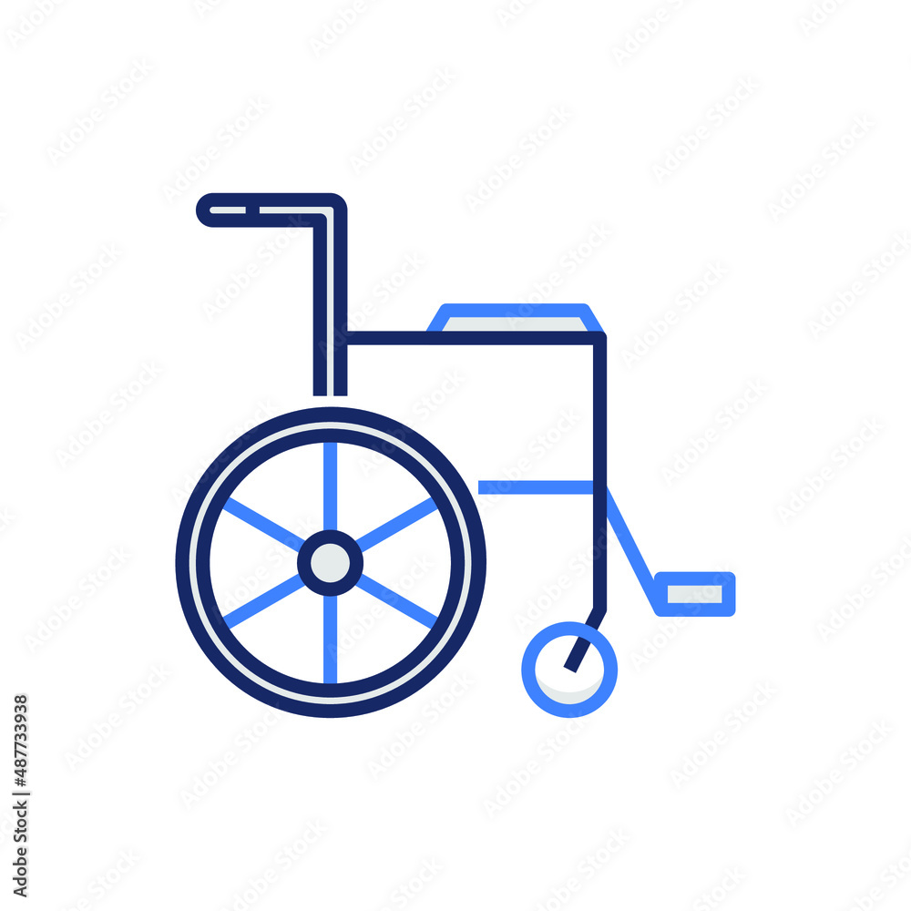 Wheel Chair, Medical Icon Illustration Wheel Chair, Medical Icon Illustration