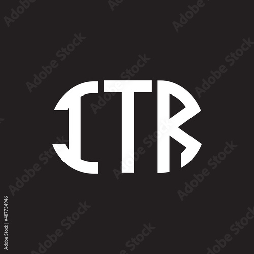 ITR letter logo design on black background. ITR creative initials letter logo concept. ITR letter design.