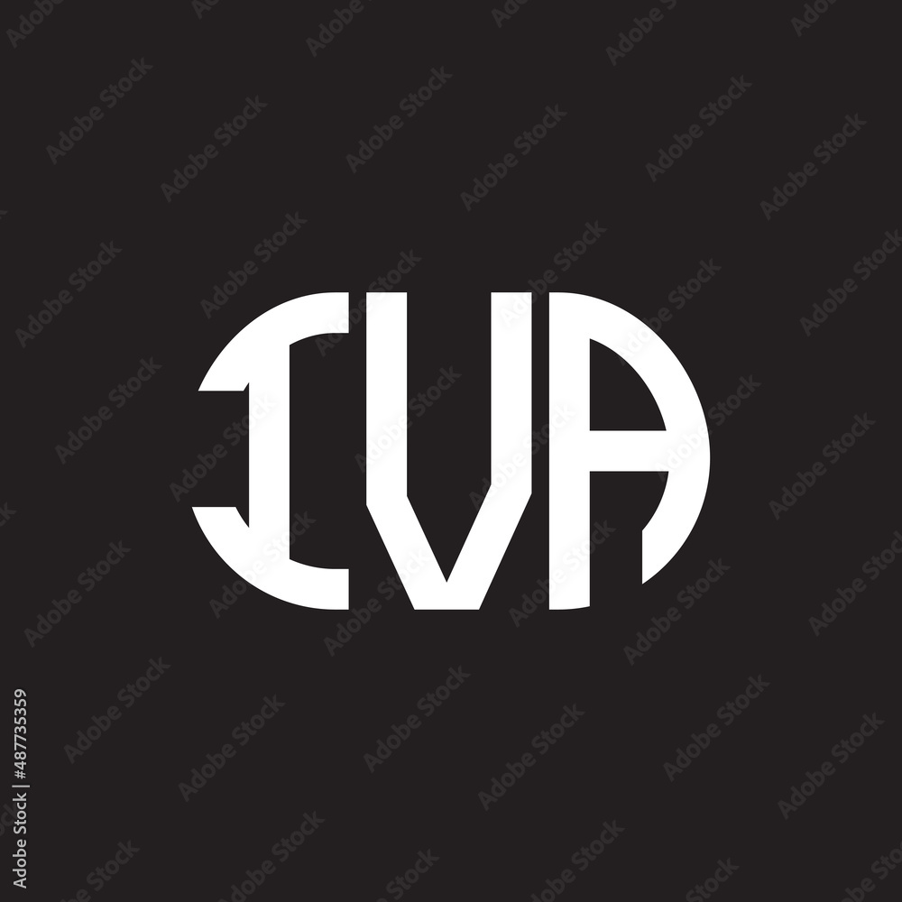 IVA letter logo design on black background. IVA creative initials letter logo concept. IVA letter design. IVA letter logo design on black background. IVA creative initials letter logo concept. IVA letter design.