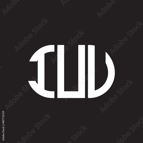 IUV letter logo design on black background. IUV creative initials letter logo concept. IUV letter design.