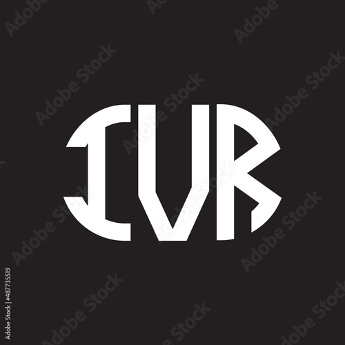 IVR letter logo design on black background. IVR creative initials letter logo concept. IVR letter design.