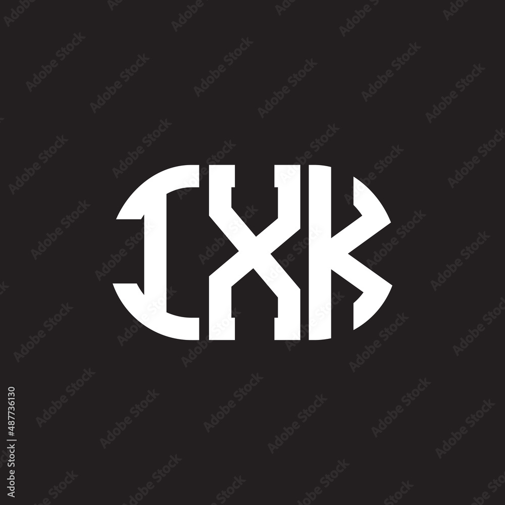IXK letter logo design on black background. IXK creative initials letter logo concept. IXK letter design. IXK letter logo design on black background. IXK creative initials letter logo concept. IXK letter design.