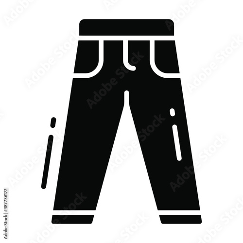 pant icon, trendy Style, Isolated on White Background, Stock vector illustrations.