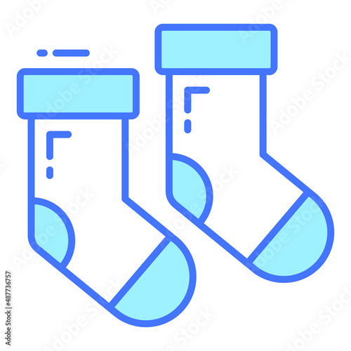 socks icon, trendy Style, Isolated on White Background, Stock vector illustrations.