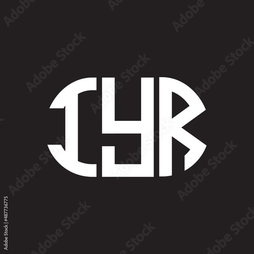 IYR letter logo design on black background. IYR creative initials letter logo concept. IYR letter design.