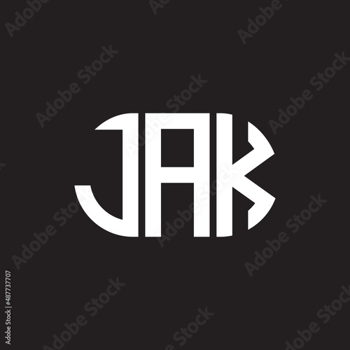 JAK letter logo design on black background. JAK creative initials letter logo concept. JAK letter design.