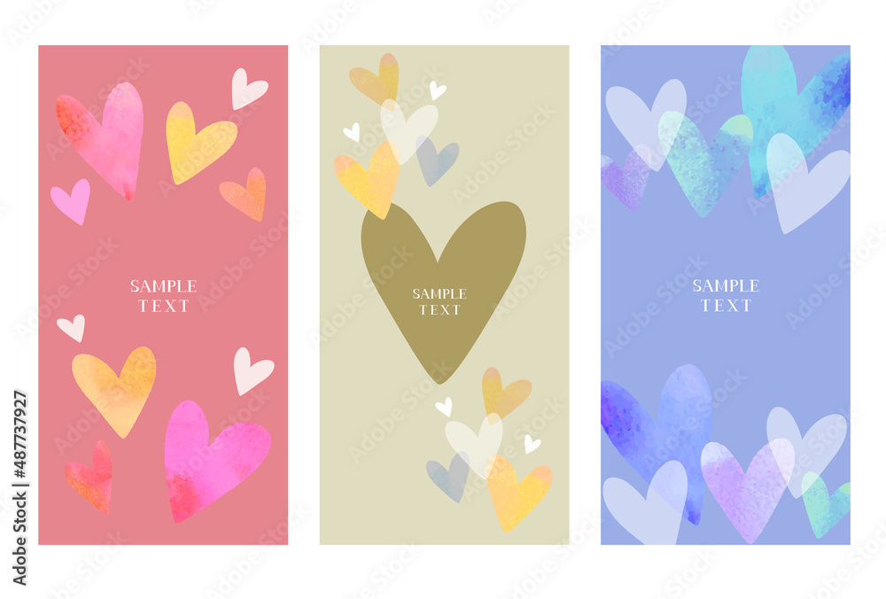 ハート 縦長背景 水彩風イラスト素材 Vector Eps Stock Vector Adobe Stock ハート 縦長背景 水彩風イラスト素材 Vector Eps Stock Vector Adobe Stock