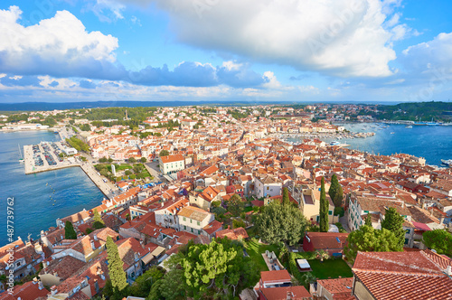Historical district in the city of Rovinj in Istria, Croatia
