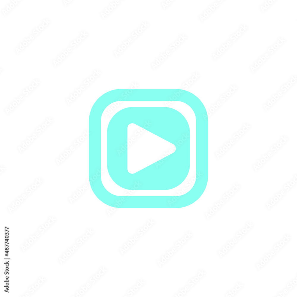 Play button icon in trendy flat style isolated on grey background. Play symbol for your web site design, logo, app, UI. Vector illustration Play button icon in trendy flat style isolated on grey background. Play symbol for your web site design, logo, app, UI. Vector illustration