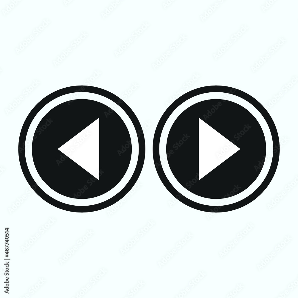 Play button icon in trendy flat style isolated on grey background. Play symbol for your web site design, logo, app, UI. Vector illustration Play button icon in trendy flat style isolated on grey background. Play symbol for your web site design, logo, app, UI. Vector illustration