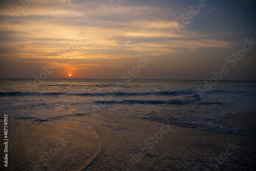 sunset on the beach