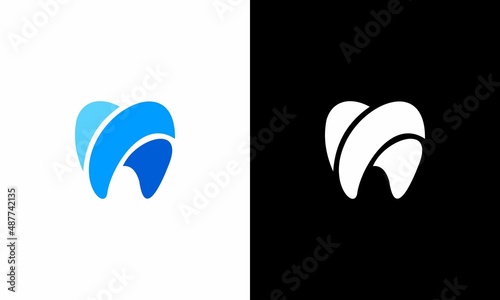 Modern Dental Logo. Dentistry Family Dentist 