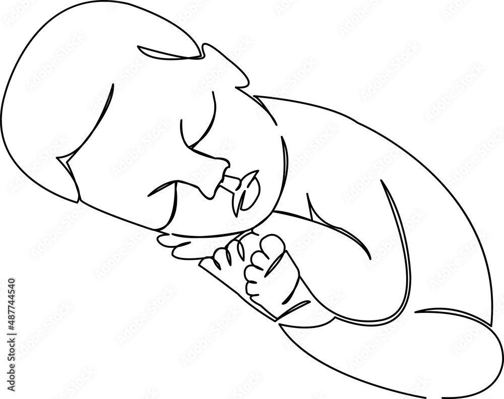 Obraz premium baby newborn sleeping