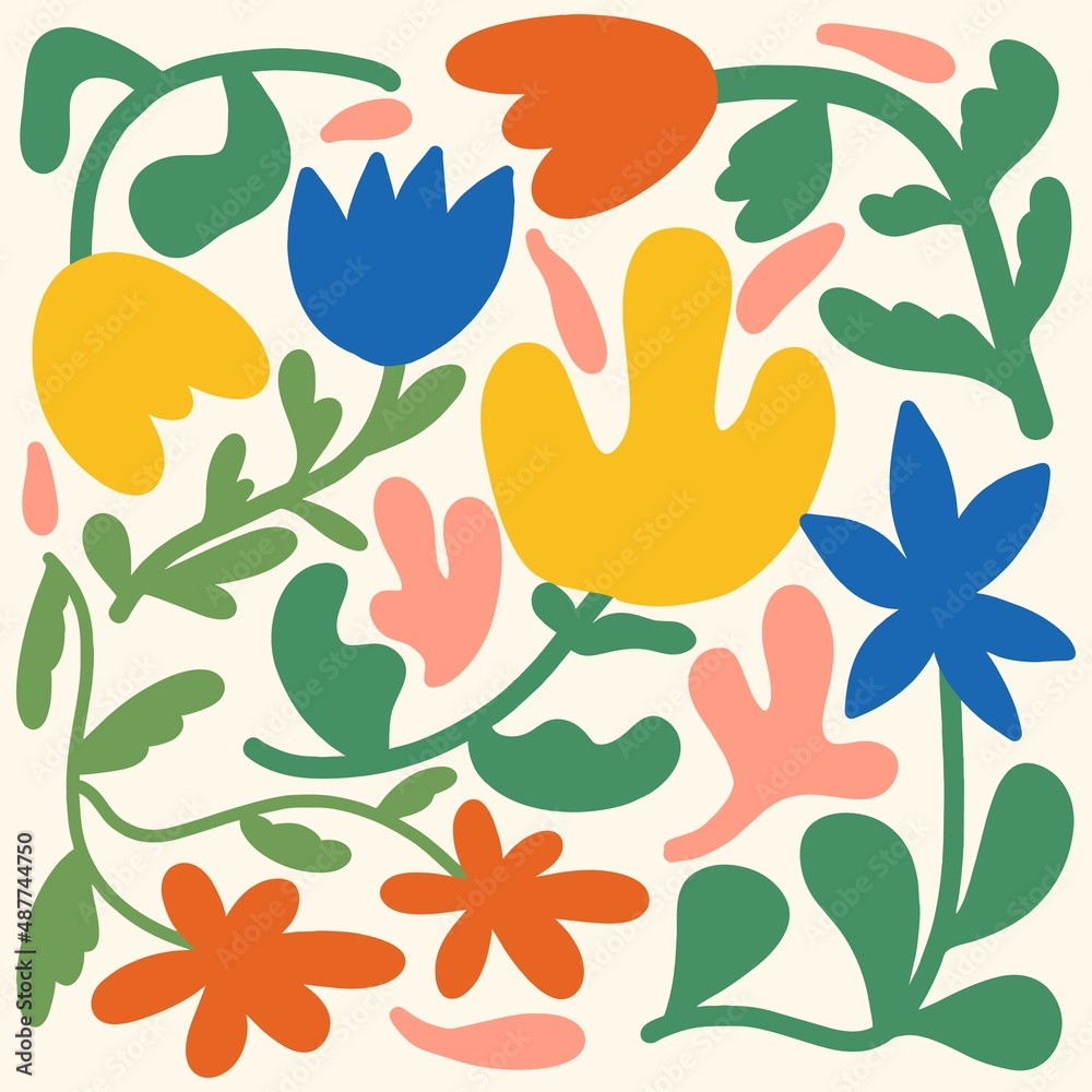 Hand drawn different colors, doodle. Abstract modern trendy vector ...