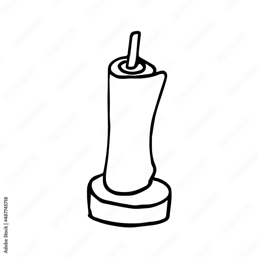 Vector napkin holder with napkins in doodle style. Illustration of hygienic dry wipes on a white background isolated. Vector napkin holder with napkins in doodle style. Illustration of hygienic dry wipes on a white background isolated.