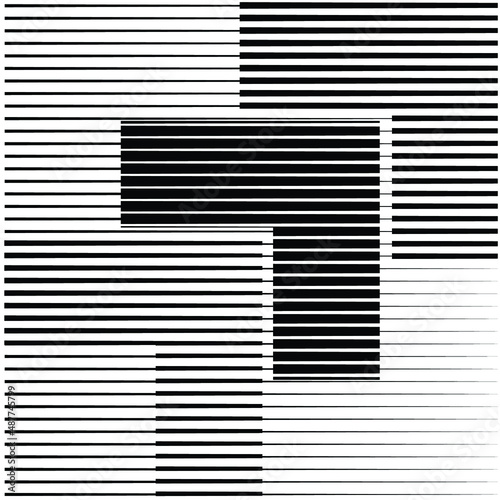 Art composition with lines .Modern art design .Neutral color stripes .Transition speed lines .Bauhaus style .Geometric shape. Wall art .
