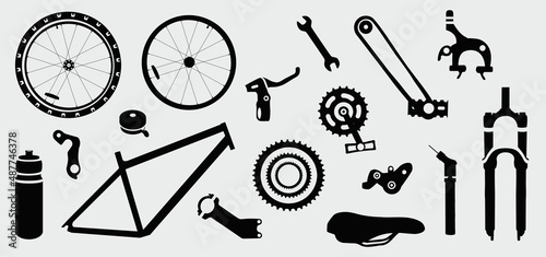 Bicycle parts and gears photo