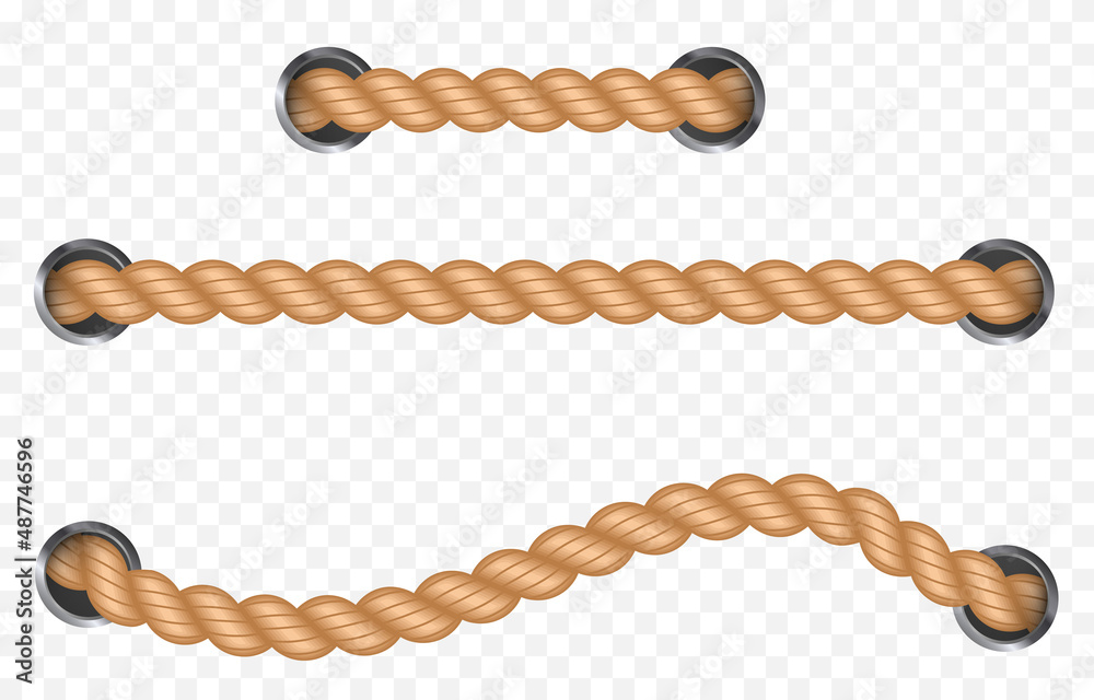 Premium PSD  Straight rope isolated on transparent background