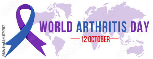 World Arthritis Day banner with purple ribbon