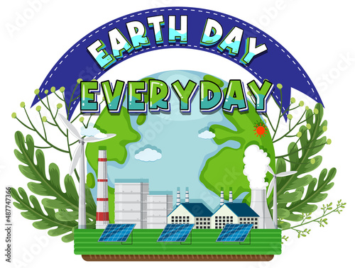 Earth day everyday logo design