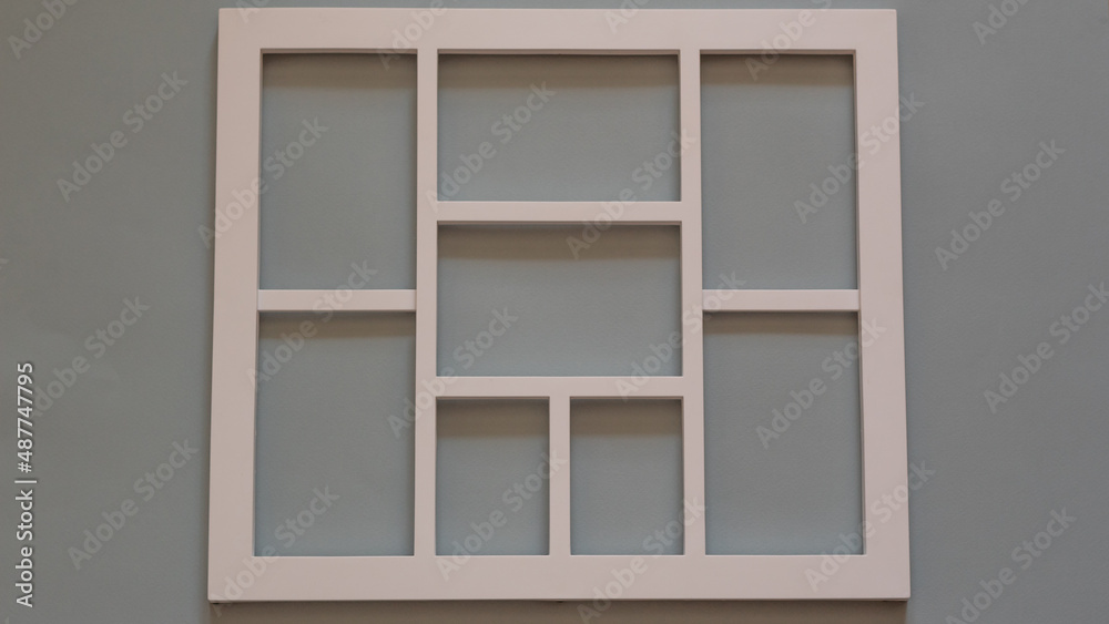 Obraz premium Frame white for photos. Collection of photos in one frame.
