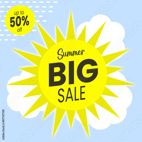 summer big sale vector for promotion banner flyer 