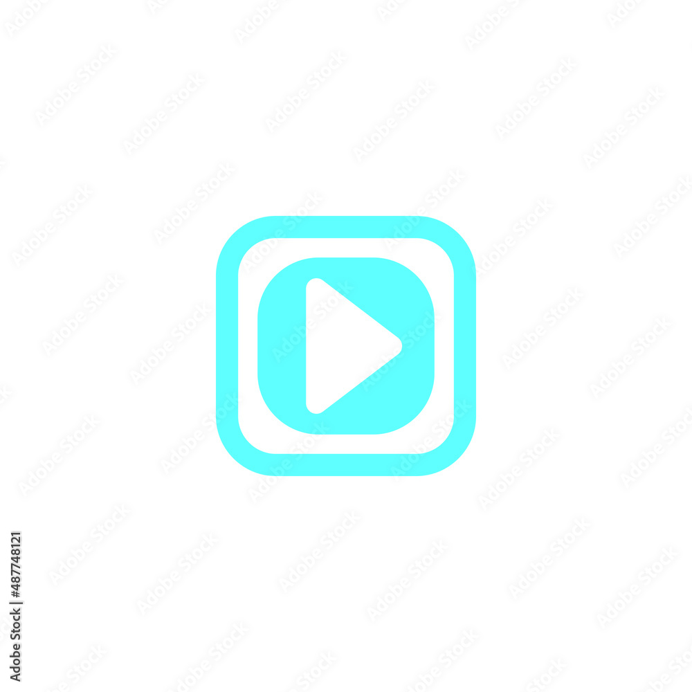 Play button icon in trendy flat style isolated on grey background. Play symbol for your web site design, logo, app, UI. Vector illustration Play button icon in trendy flat style isolated on grey background. Play symbol for your web site design, logo, app, UI. Vector illustration
