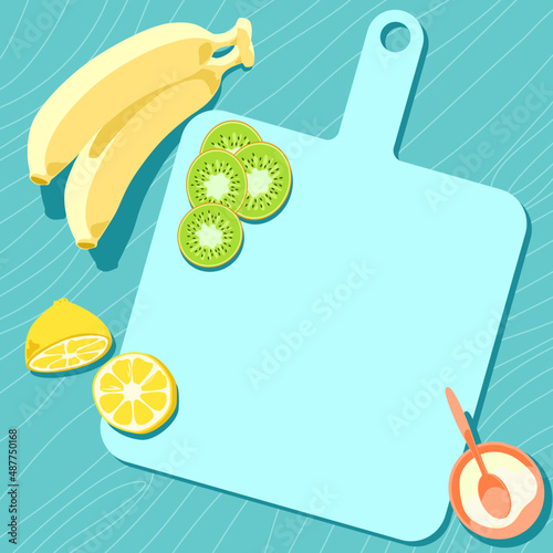 Flat Lay Kitchen Illustration