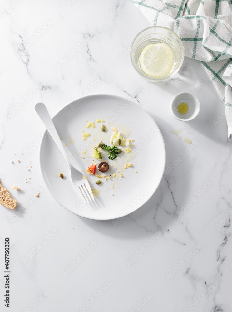Vegetable Salad in a white plate Vegetable Salad in a white plate
