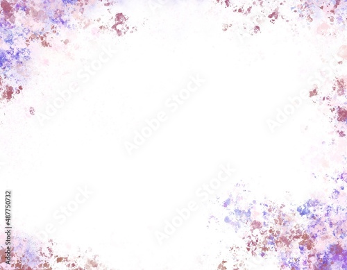 colorful painting spreading on white background