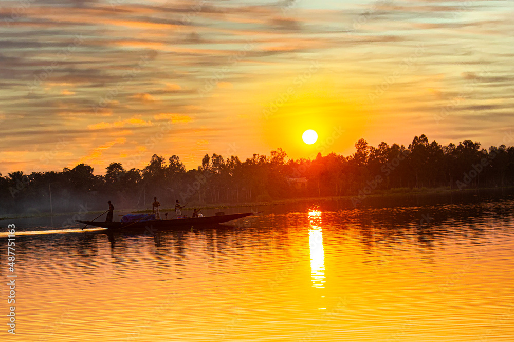 Fototapeta premium Sunrise Over The River