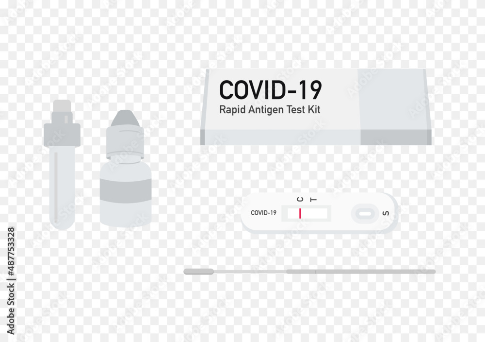 undetected covid 19 rapid antigen test kit vector set isolated on ...