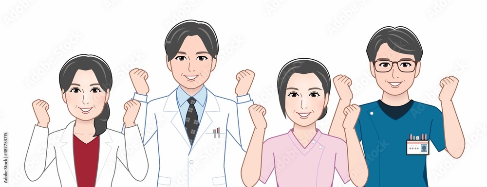 Fototapeta premium 4人の医療関係者