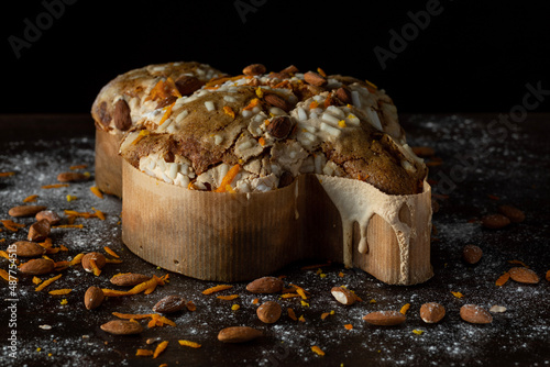 Easter cake on a wooden table