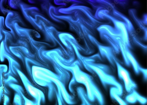 Light and dark blue fluid, gradient metal background