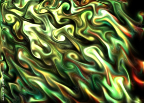 Dark green  haki fluid  gradient metal background
