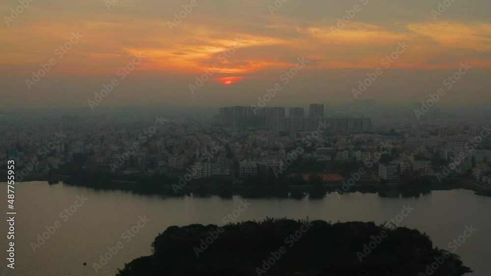 Bangalore Cityscape Sunrise - Aerial view of Bangalore cityscape Bangalore Cityscape Sunrise - Aerial view of Bangalore cityscape