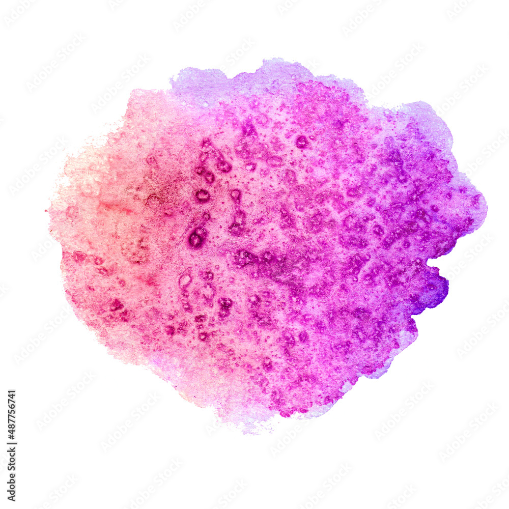 pink watercolor stain with water drops.Abstract background